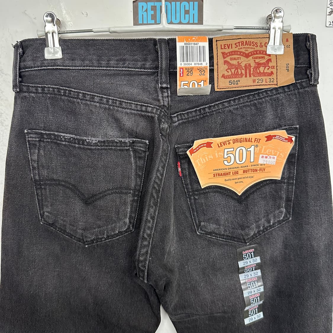 00's 리바이스 501 흑청 상품이미지5