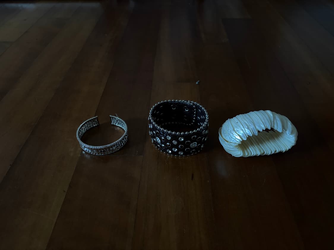 stud leather bangle 상품이미지2
