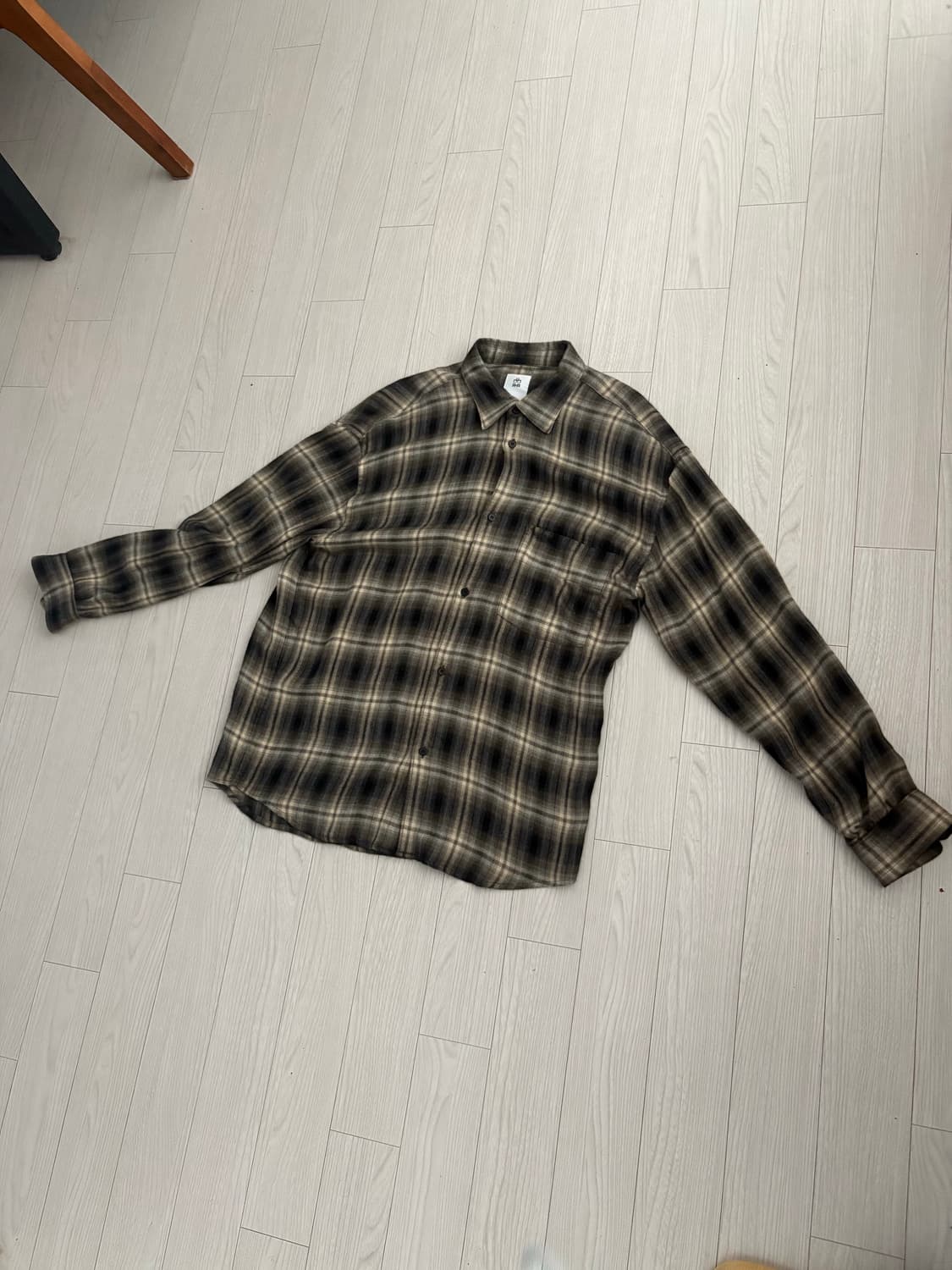 폴리테루 멀티브라운 체크셔츠 상품이미지1