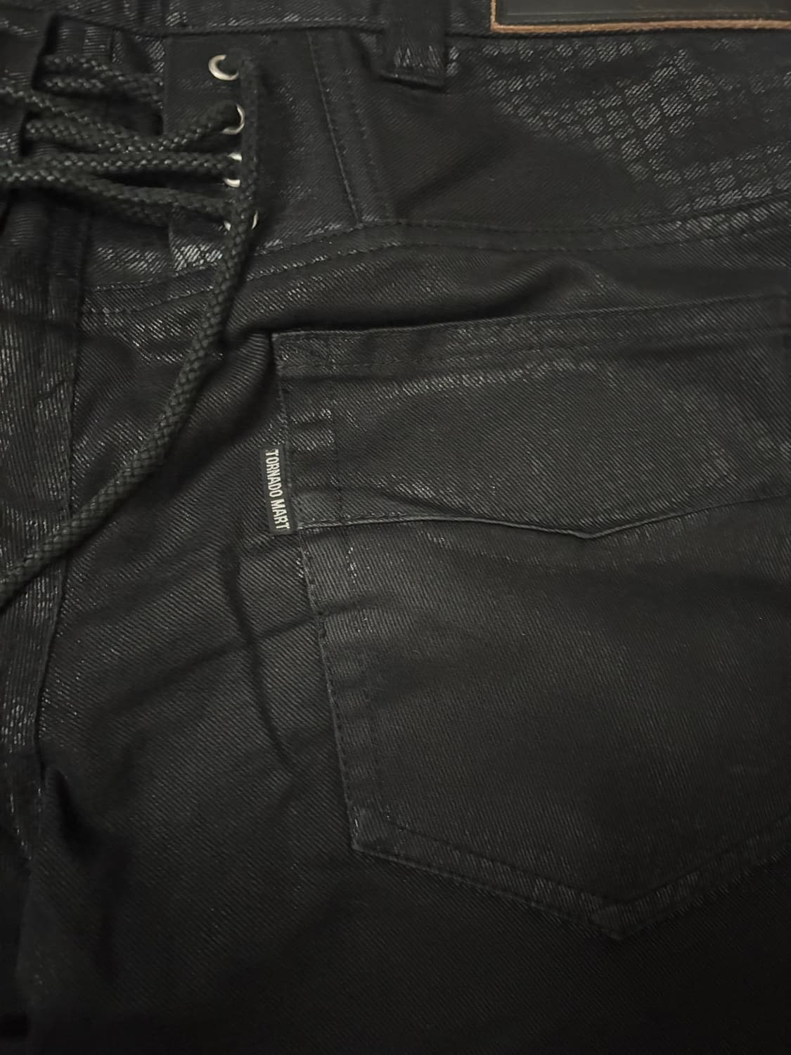 Python embossed leather flare pants 상품이미지4