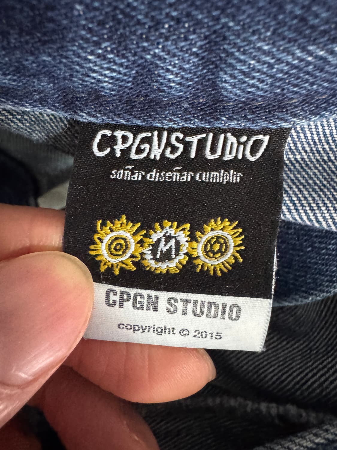 꼼파뇨 믹스드 절개 와이드 데님팬츠 상품이미지3