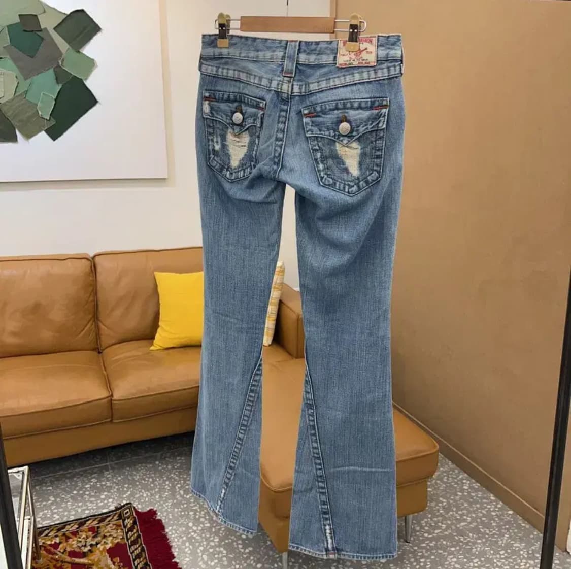 트루릴리젼 연청 데님 로우라이즈 팬츠 청바지 상품이미지2