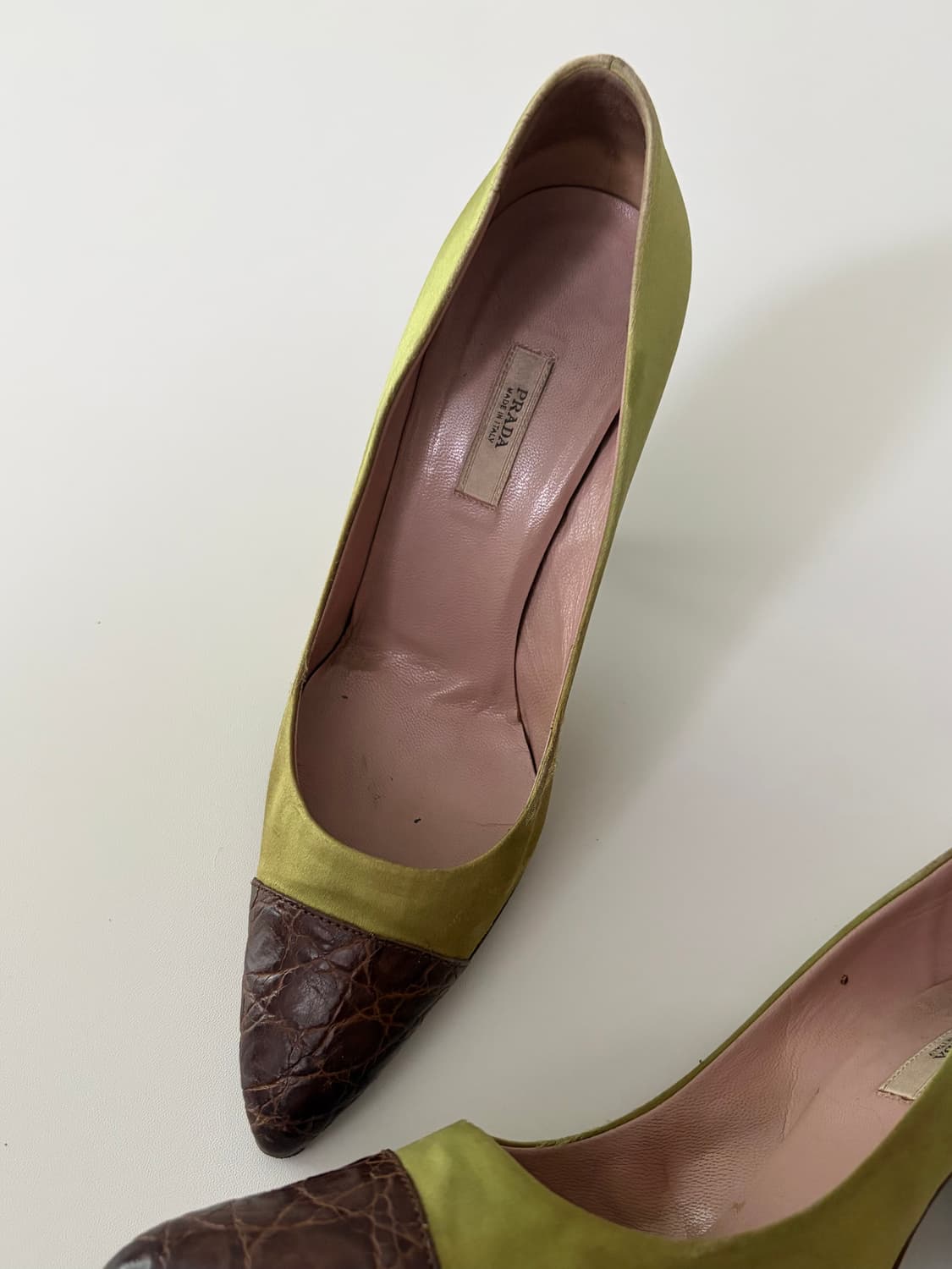 프라다 36.5 실크 악어가죽 펌프스 힐 상품이미지4