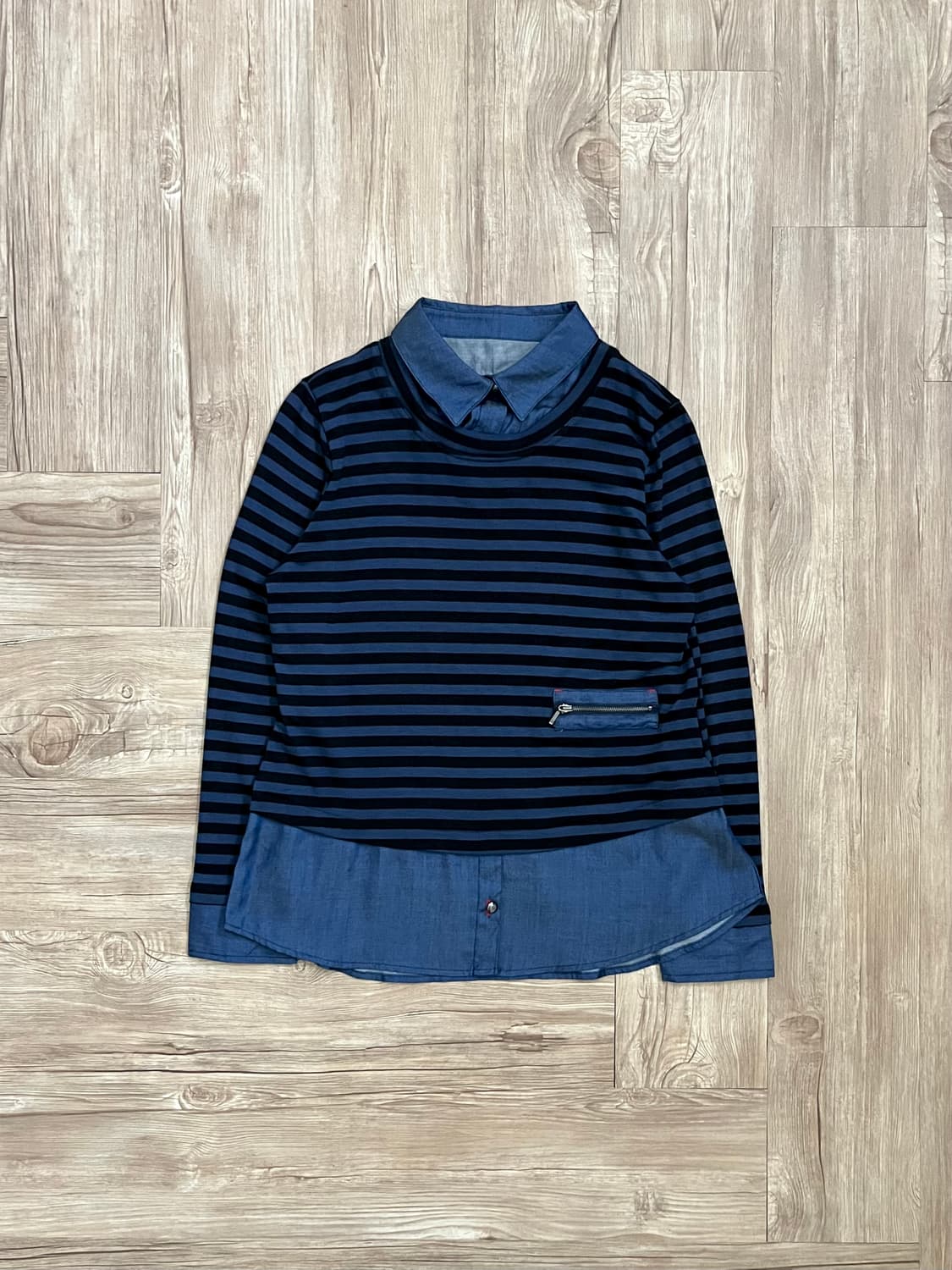 Bluebell 스트라이프 레이어드 셔츠 상품이미지1