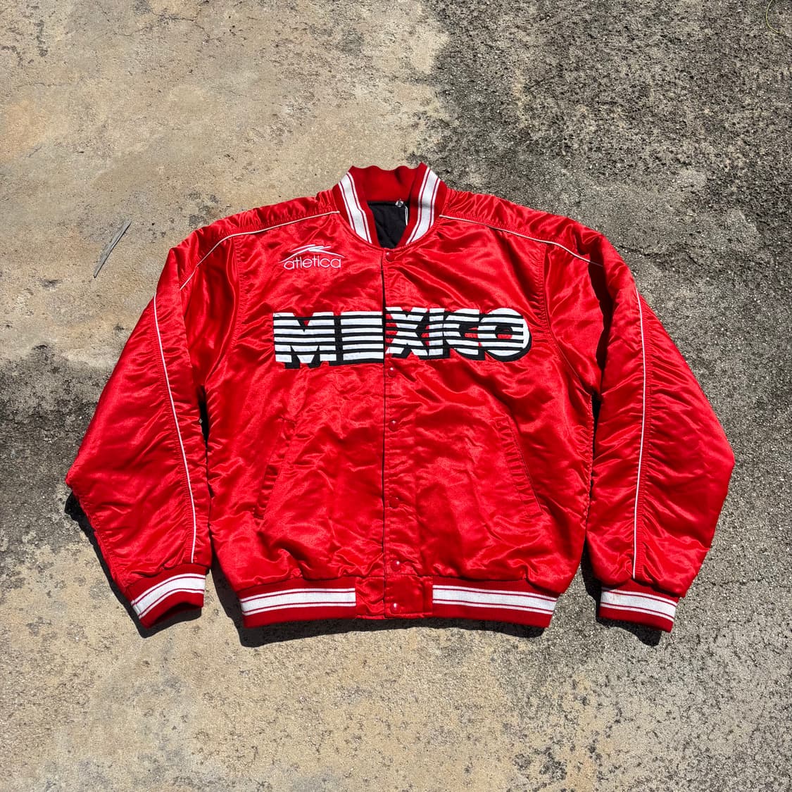 90s USA OG 빈티지 사틴 나일론 바시티 자켓 L 상품이미지1
