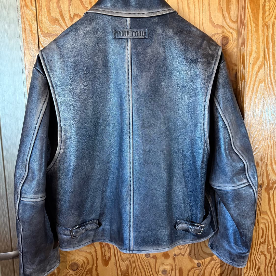미우미우 나파 레더 시어링 가죽 자켓 상품이미지9
