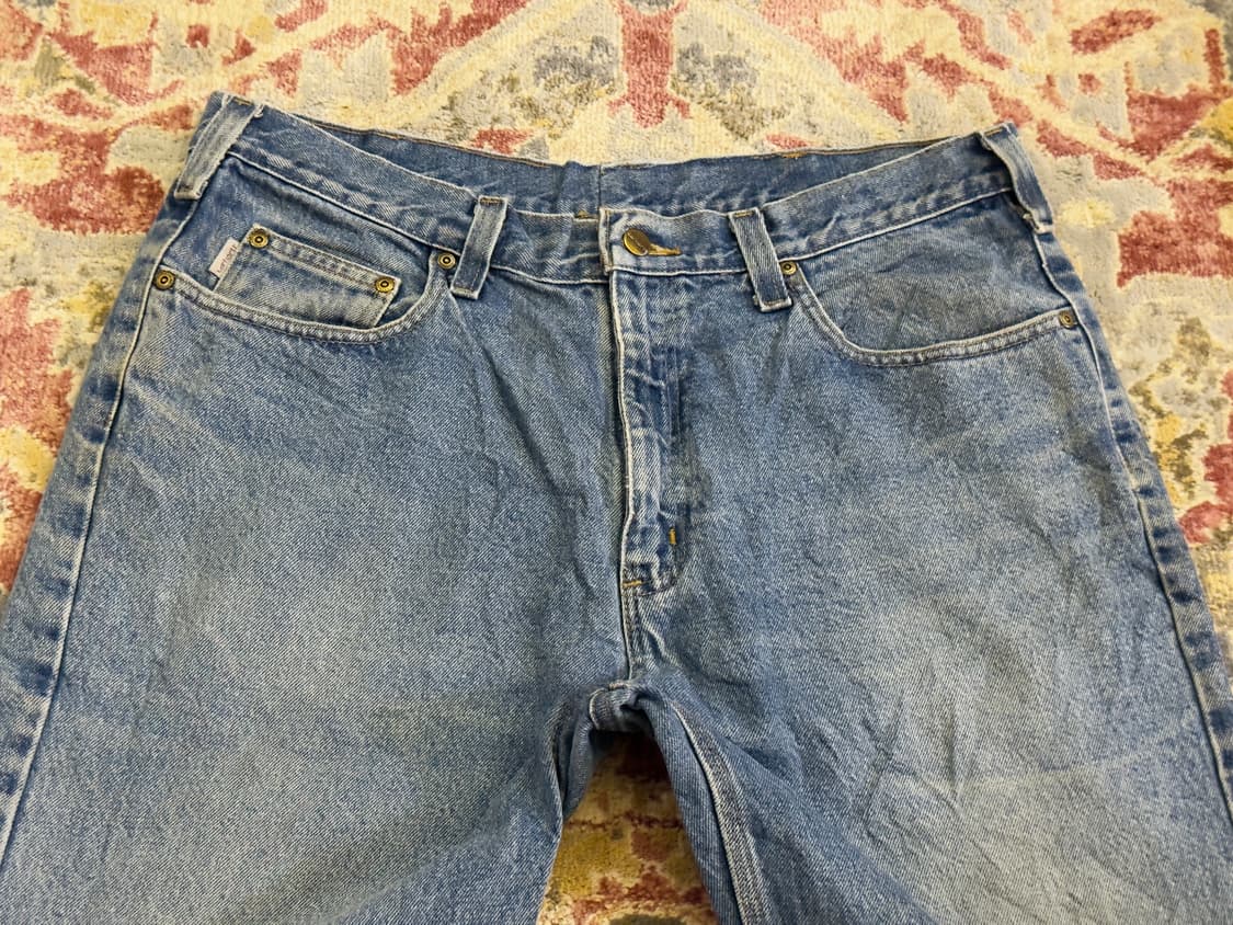 [칼하트] 00s 오리지널 B18 스톤워시 데님 스케이터 와이드핏 W38 상품이미지5