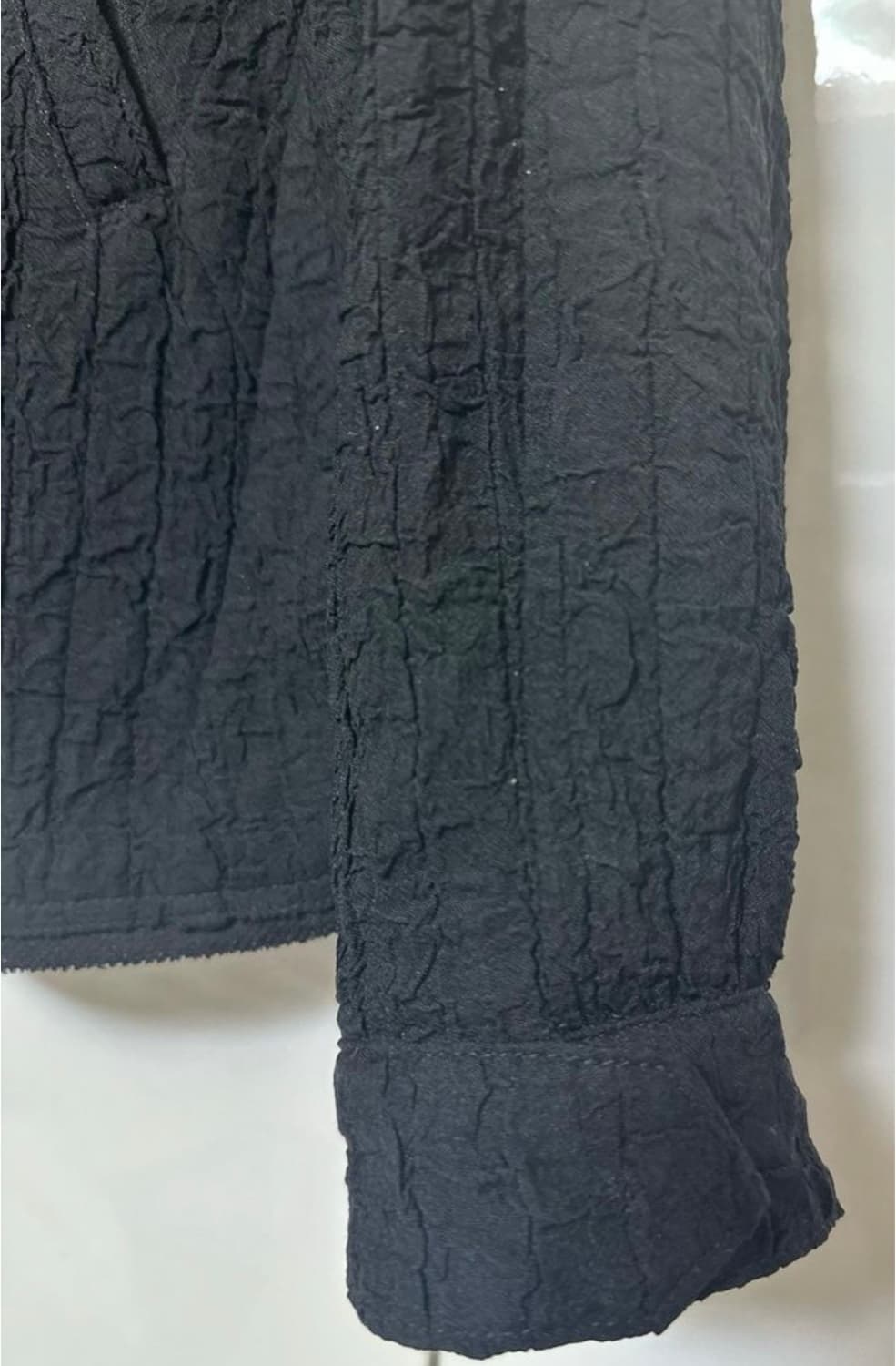 SYSTEM 블랙 텍스쳐 봄버 자켓 상품이미지2