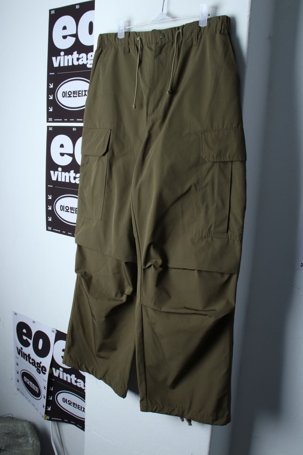 (XL-2XL) 유니폼브릿지 트레이닝복 바지 카고 밴딩 카키-P10151 상품이미지1