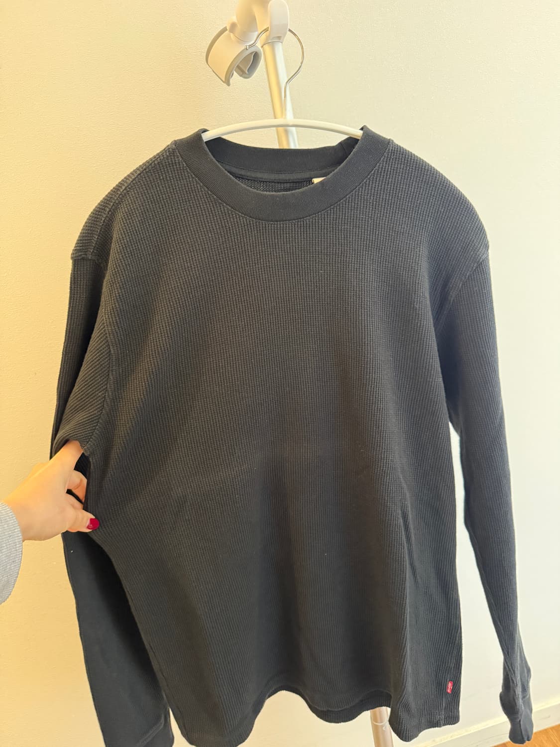 리바이스 와플 긴팔티셔츠 블랙 S 상품이미지3