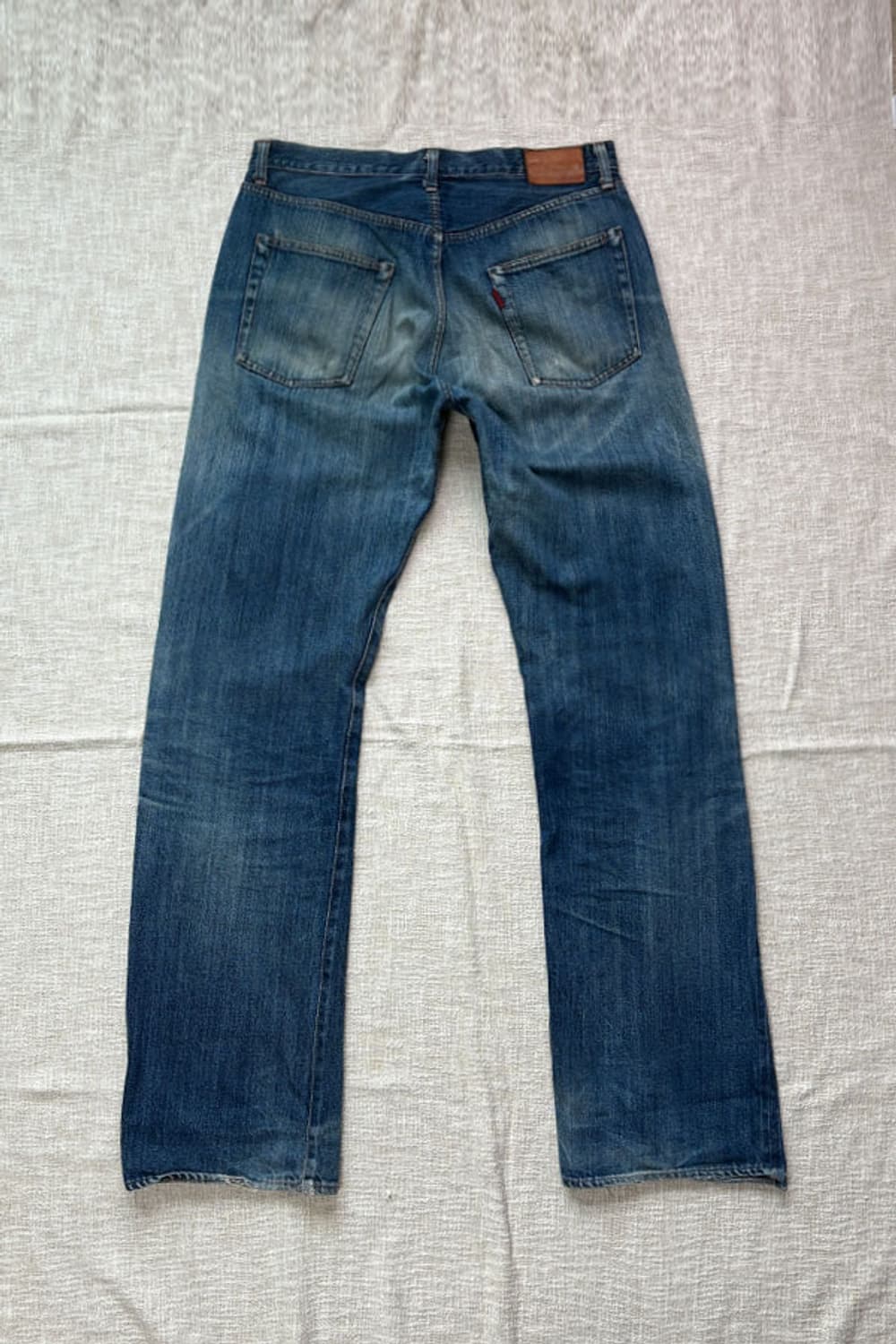 Distressed Straight Leg Selvedge Jeans 상품이미지7
