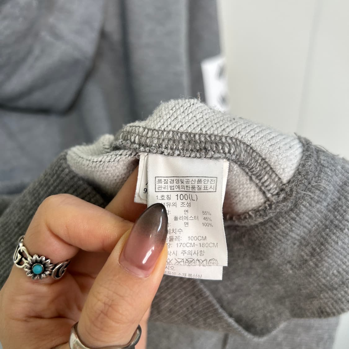 노스페이스 남성 기모 후드티 100 만국기 상품이미지4