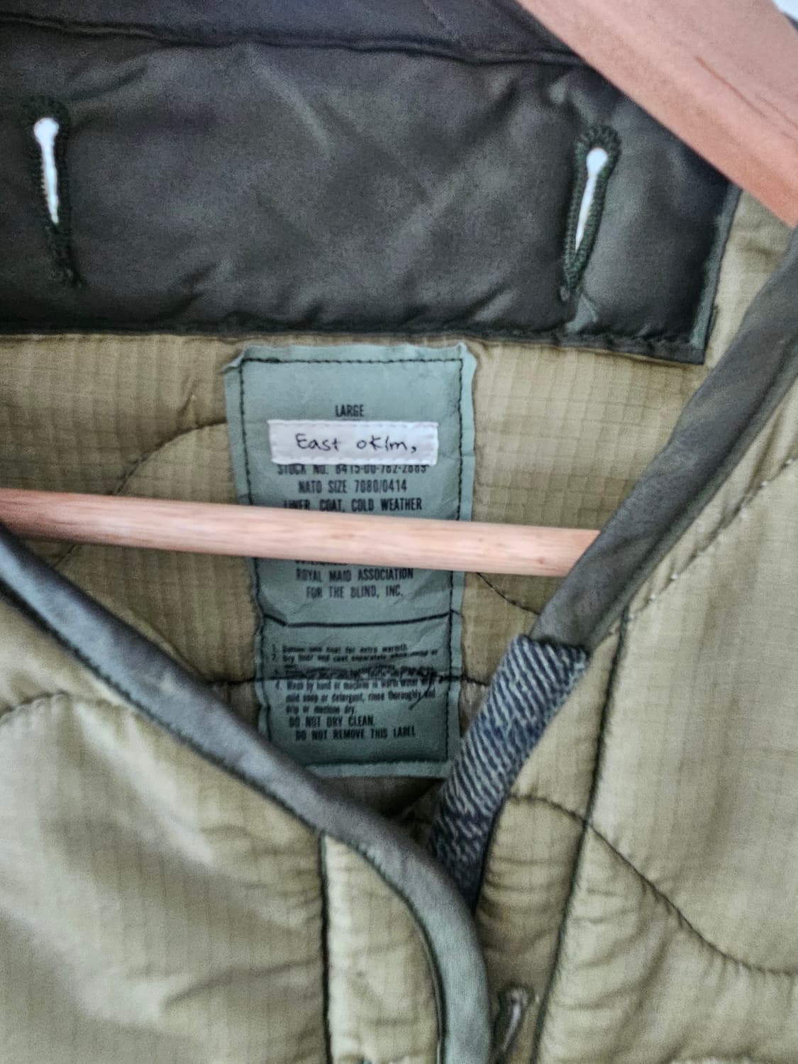 80s 미군 m65 내피 이스트오캄 리메이크 상품이미지2