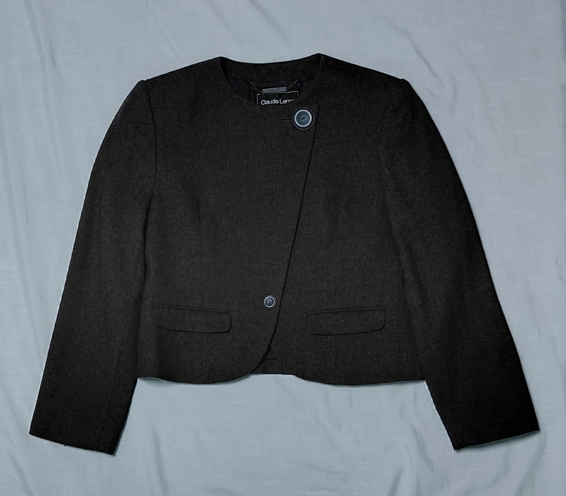 [빈티지/9A2] Claude Lema 울 100% 숏자켓(차콜그레이) 상품이미지2