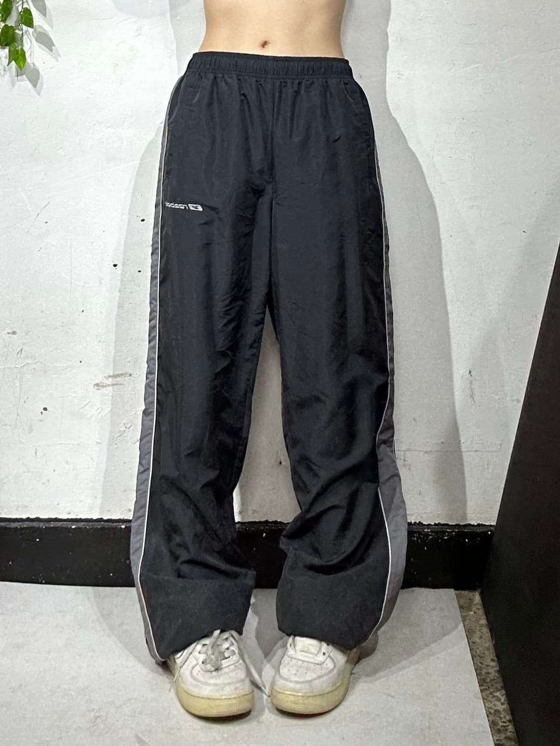 리복 네이비 와이드 그레이 사이드 라인 트랙 팬츠 댄스 바지 L 상품이미지2