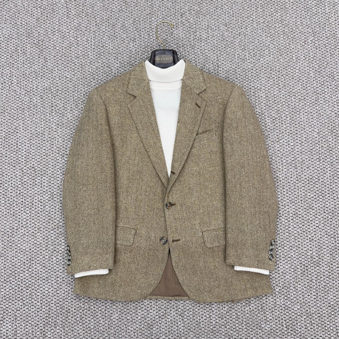 Norman Hilton 테일러드 헤링본 트위드 자켓 상품이미지1