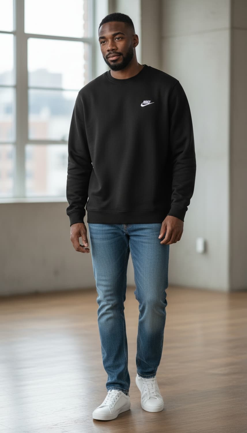 나이키 블랙 맨투맨 2XL 상품이미지1