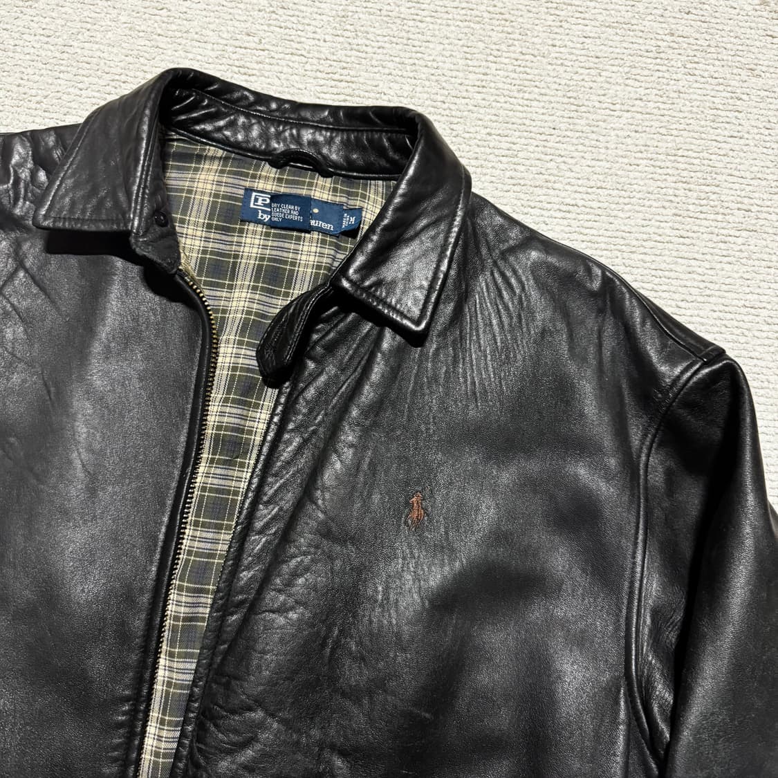 90s 폴로랄프로렌 블랙 레더자켓 M 상품이미지2