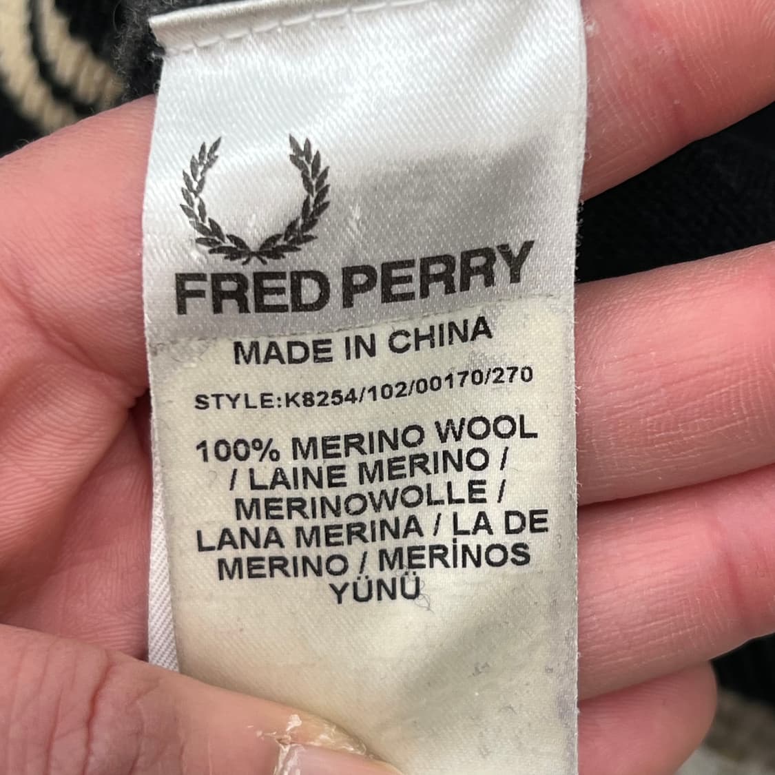 프레드페리 아가일 니트가디건 r3037 상품이미지6