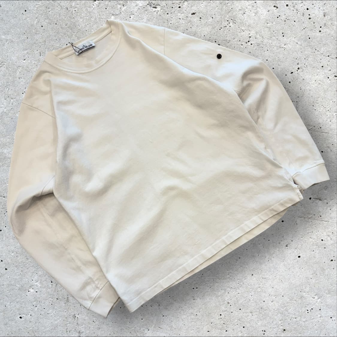 [XL] 스톤아일랜드 롱 슬리브 티셔츠 화이트 노와펜 D305 상품이미지1