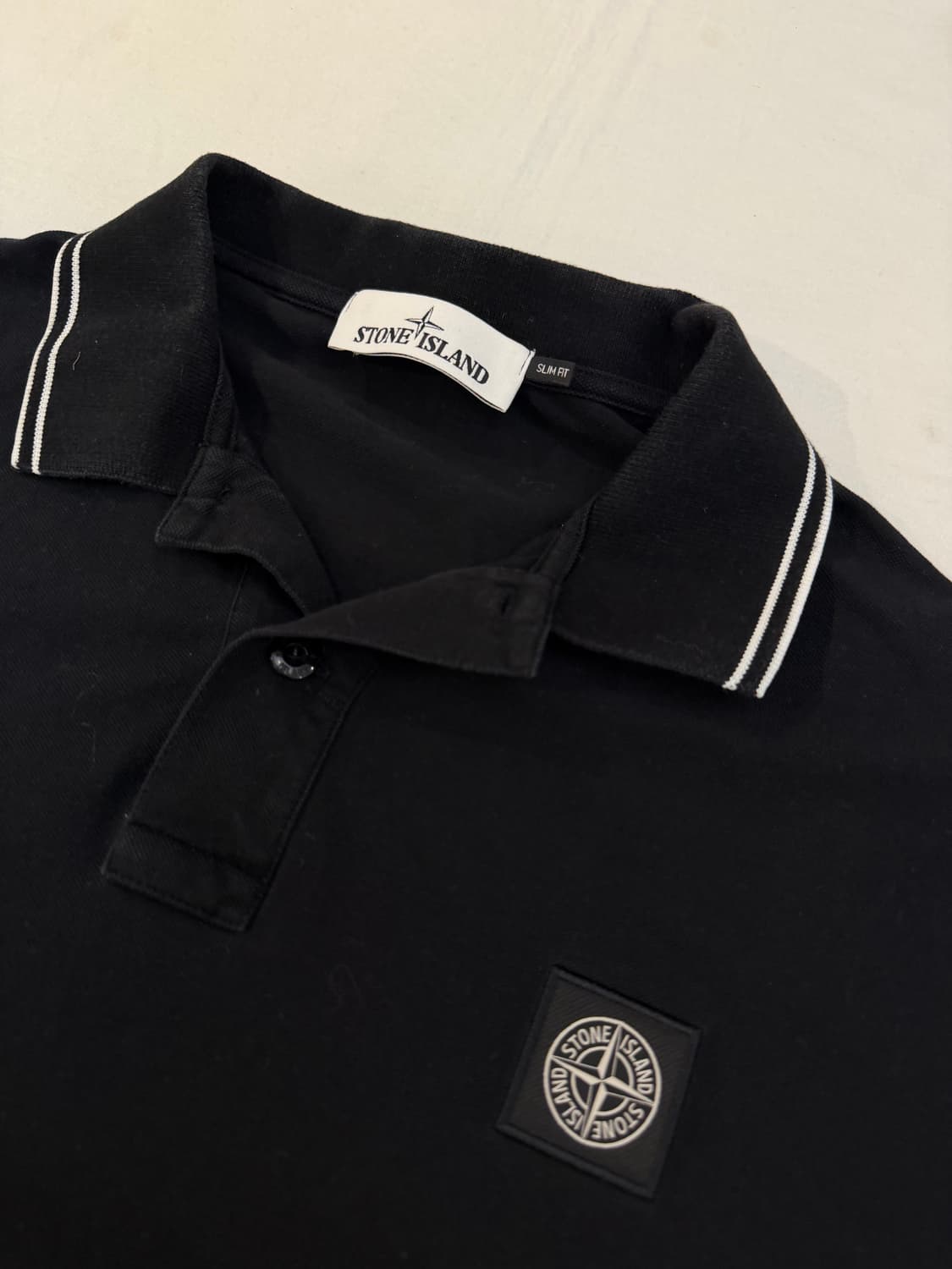 스톤아일랜드 패치로고 pk 반팔 카라티 블랙 상품이미지2