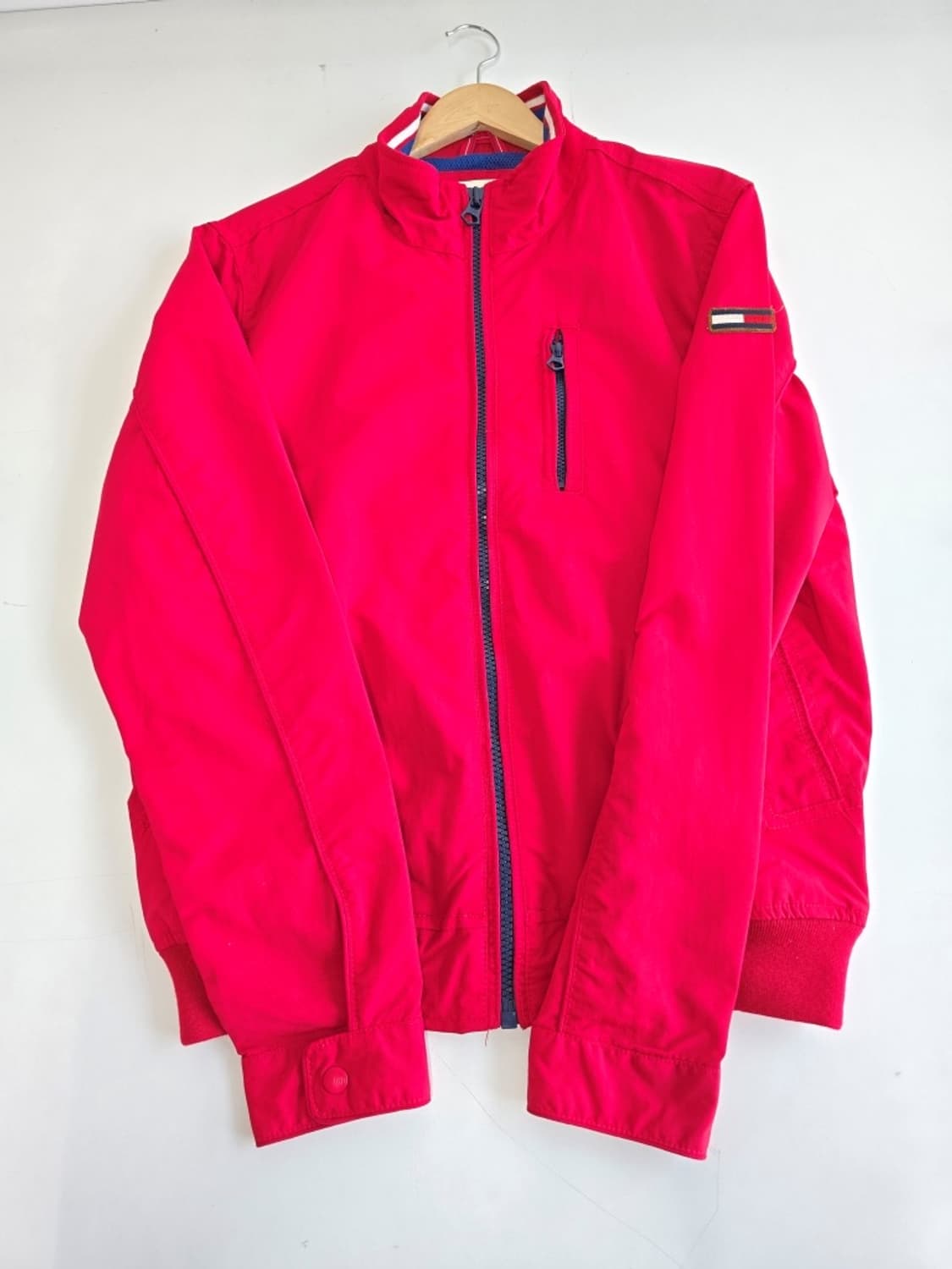 타미 힐피거 데님 나일론 블루종 자켓 레드 L 상품이미지5