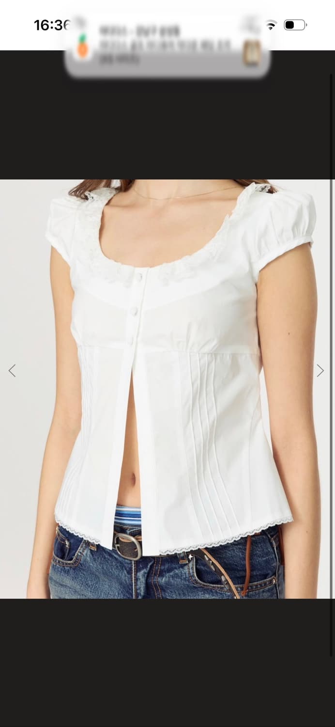 새상품) 글로니 슈가퍼프 블라우스 상품이미지2