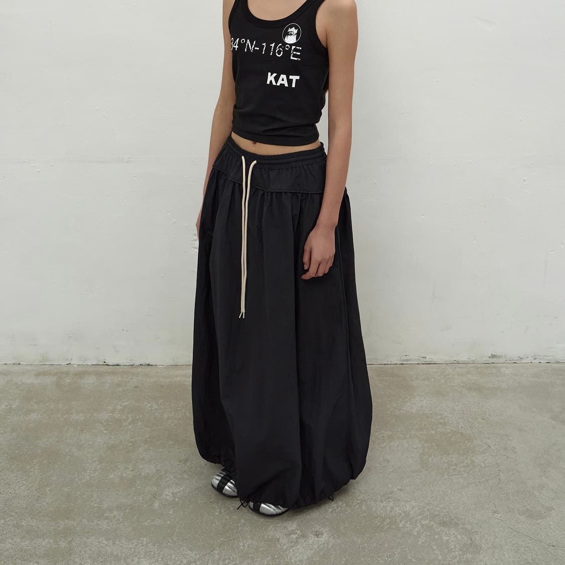 lcdctm 엘씨디씨티엠 볼륨 롱 스커트 블랙 상품이미지2