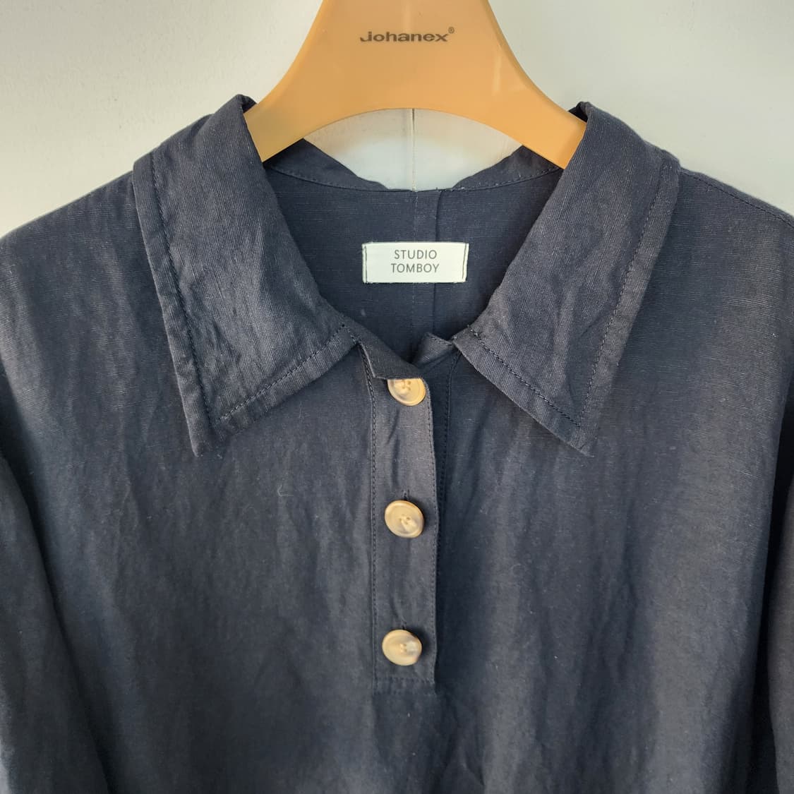 스튜디오톰보이 네이비 반팔 원피스 상품이미지2