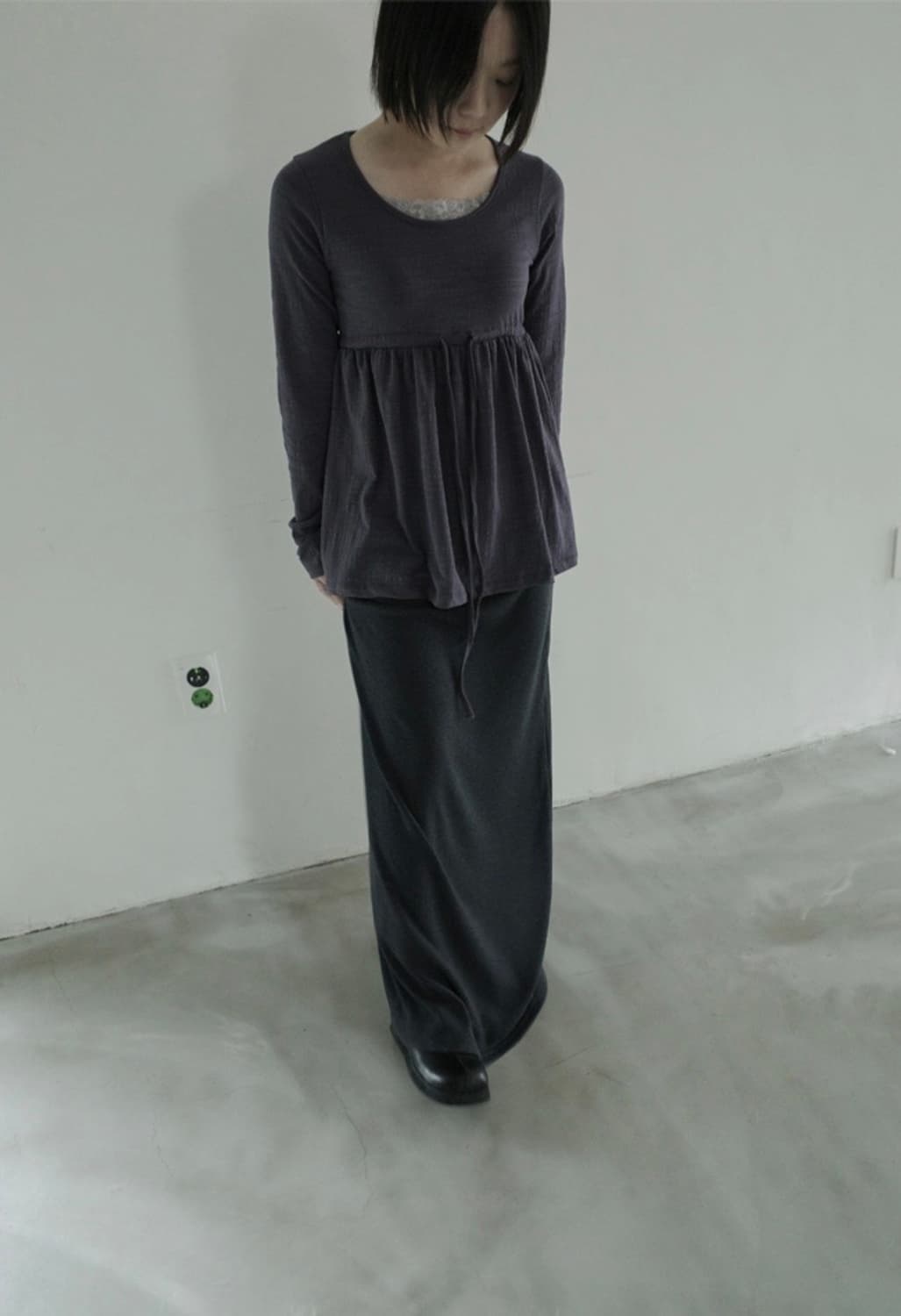 에프터먼데이 맥시 져지 플리스 스커트 판매 상품이미지1