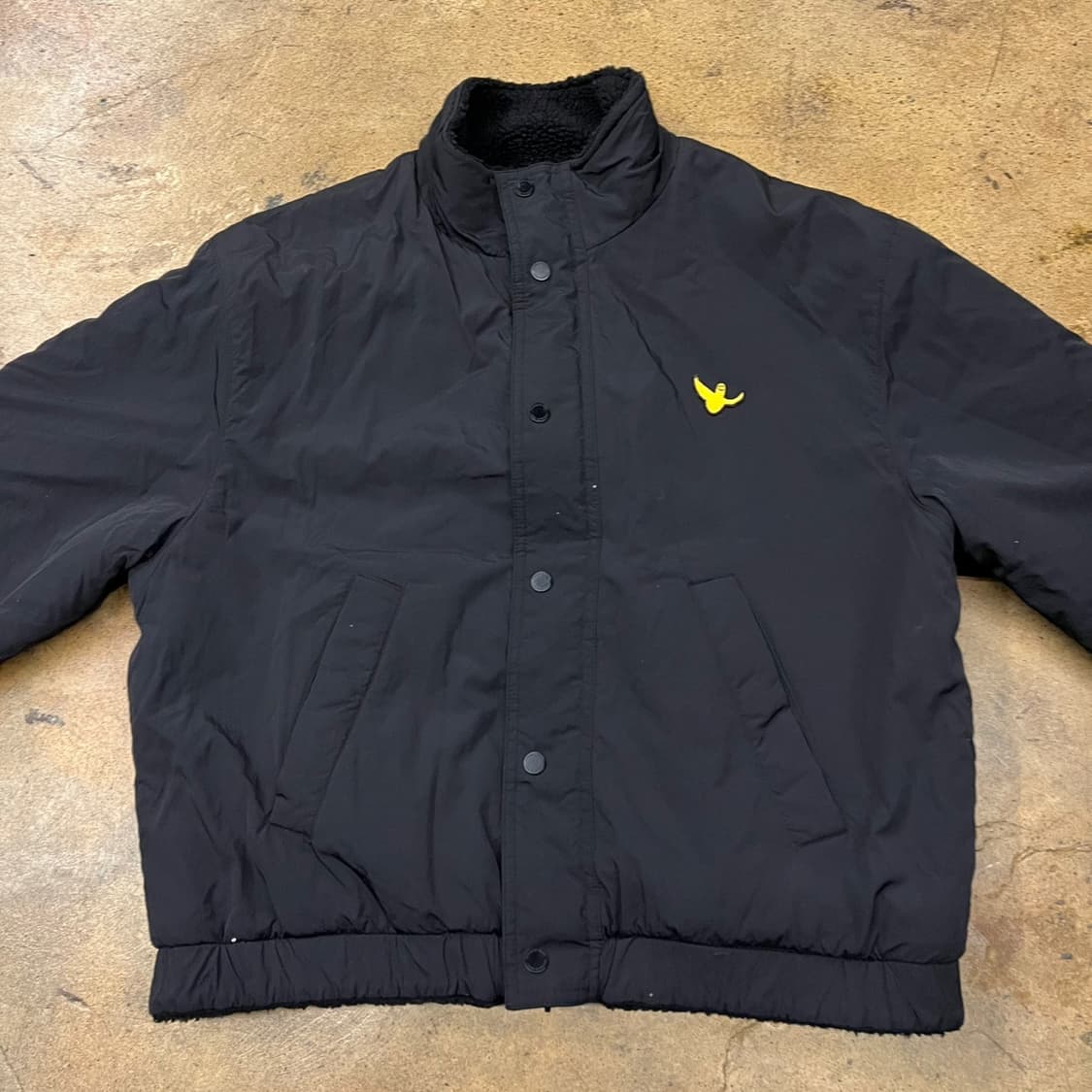 [정품/S] 와릿이즌 블랙 뽀글이 플리스 양면 집업 b18 상품이미지3