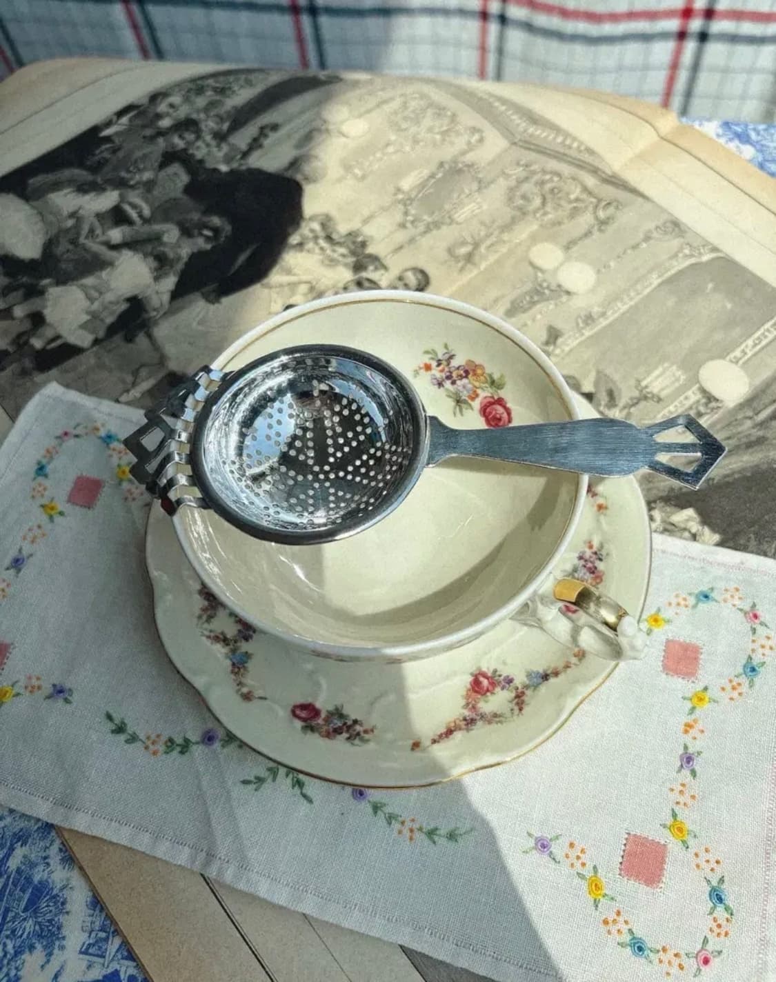 영국 빈티지 크롬플레이트 티스트레이너 상품이미지1