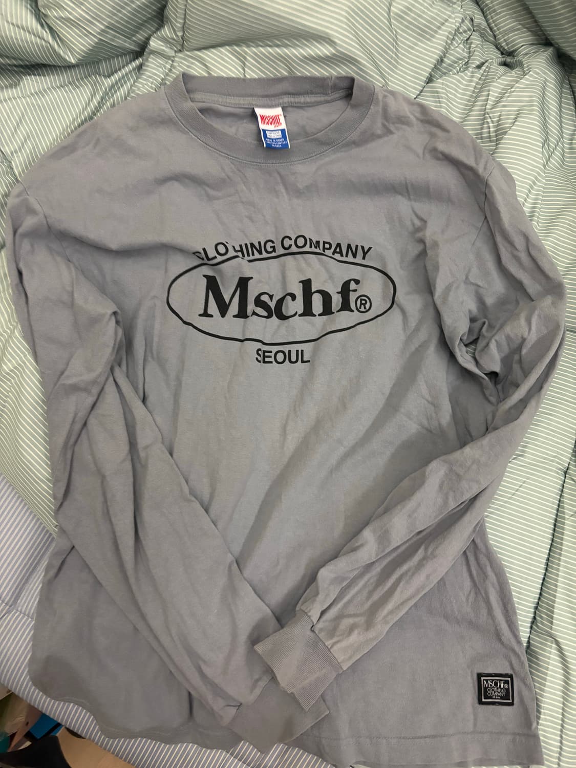 미스치프 오발 롱슬리브 블루그레이 상품이미지1