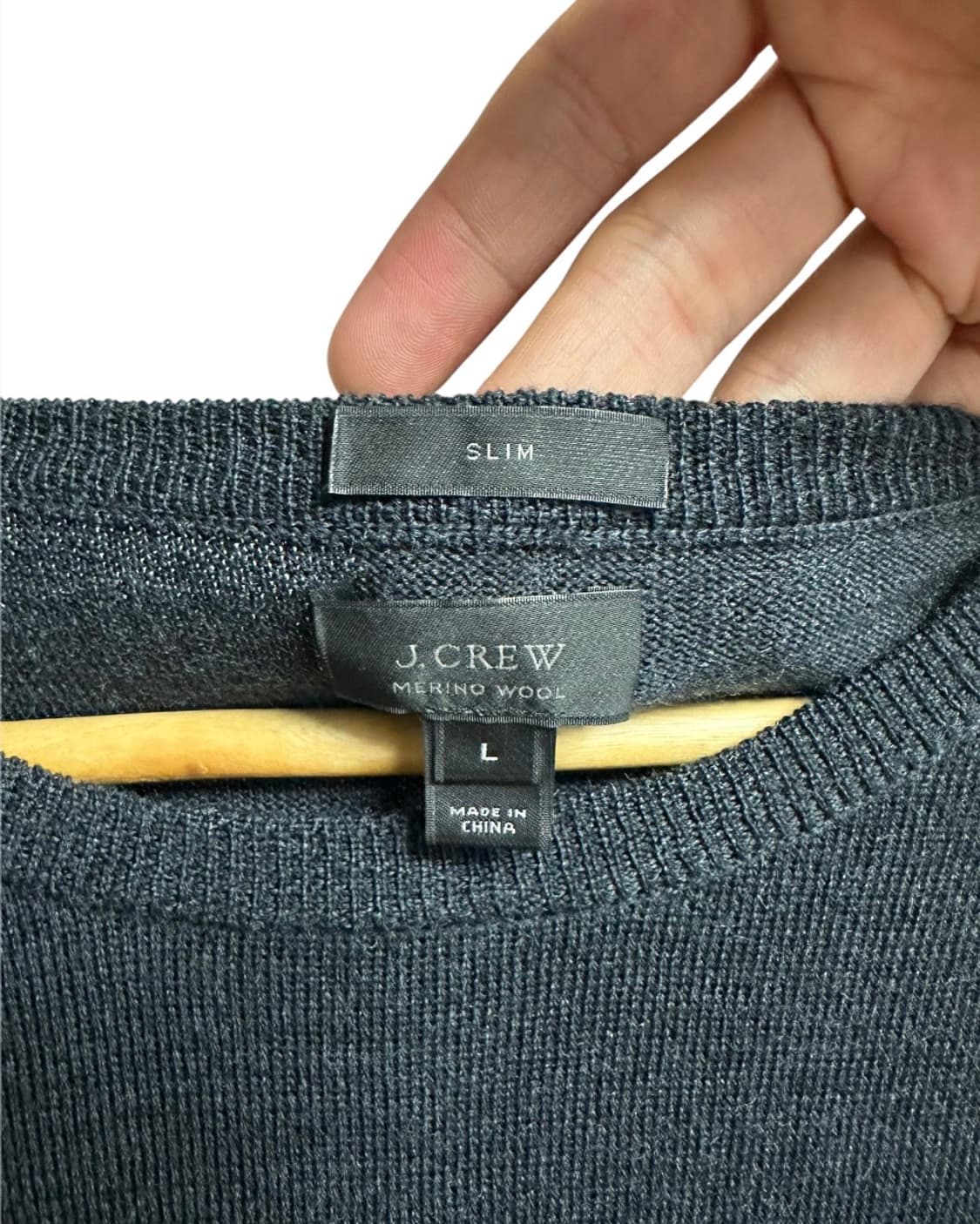 제이크루(J.CREW) 메리노울 차콜 니트 L size 상품이미지4
