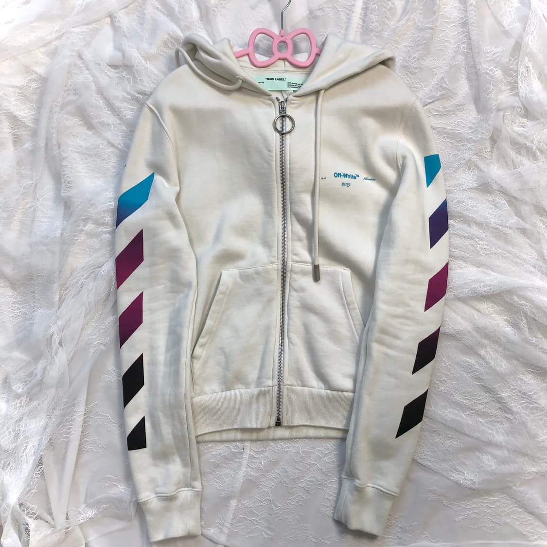 오프화이트 대대장 후드집업 상품이미지1