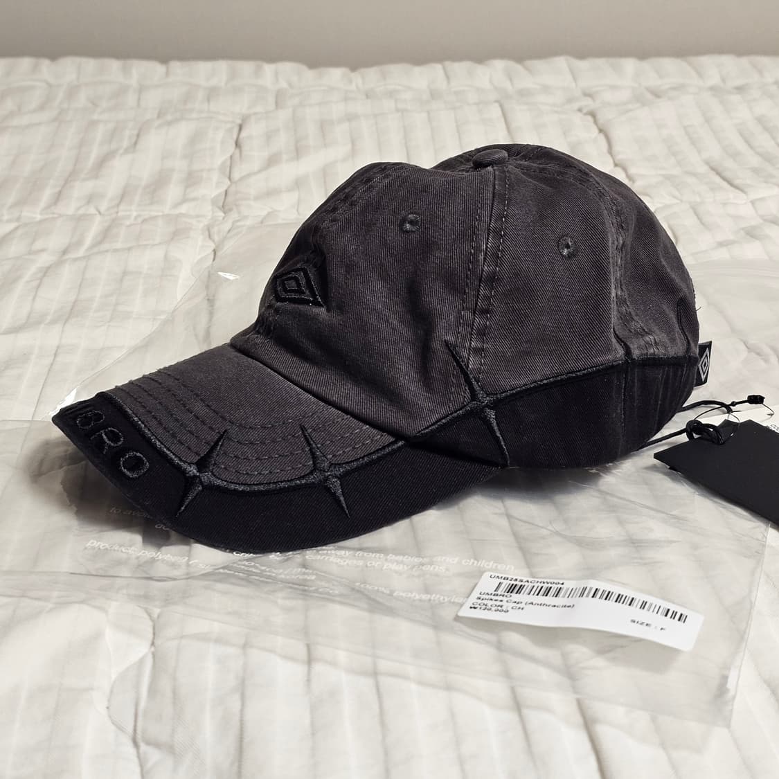 새제품) 엄브로 X 슬램잼 볼캡 모자 블랙 그레이 남자 여자 공용 상품이미지2