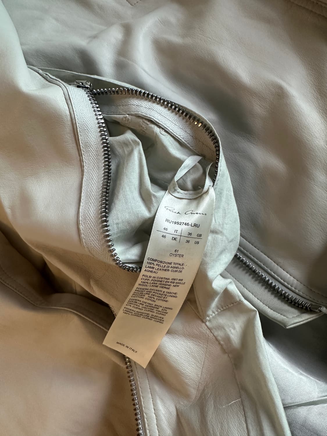 릭오웬스 19ss 로테르담 레더 자켓 46 상품이미지7