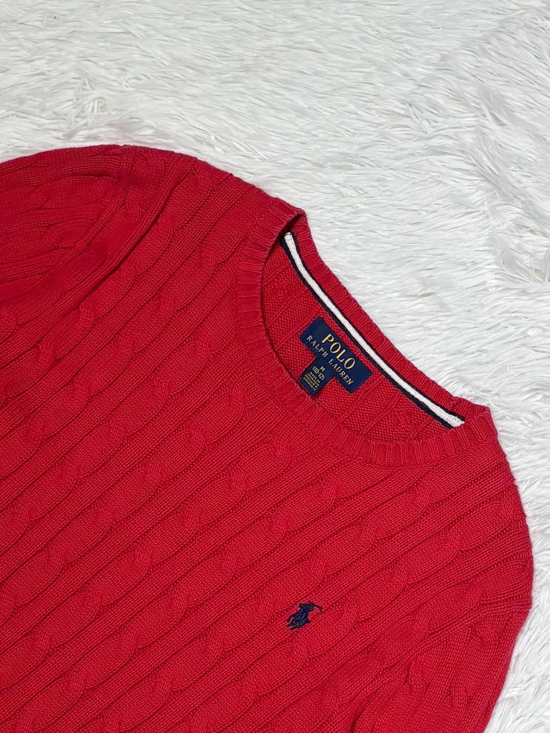 폴로랄프로렌 네이비포니 레드 케이블 니트 상품이미지4