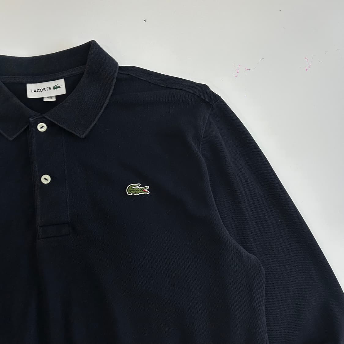 Lacoste 라코스테 스몰로고 네이비 카라티 상품이미지5