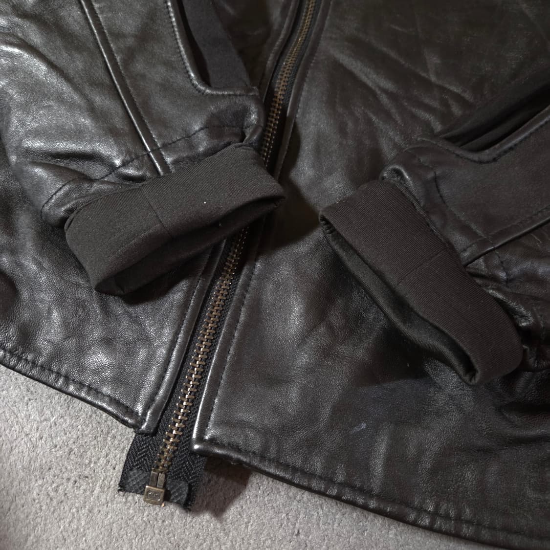 헬무트랭 아카이브 아시메트릭 바이커 램스킨 레더 크롭 자켓 44-55 상품이미지6