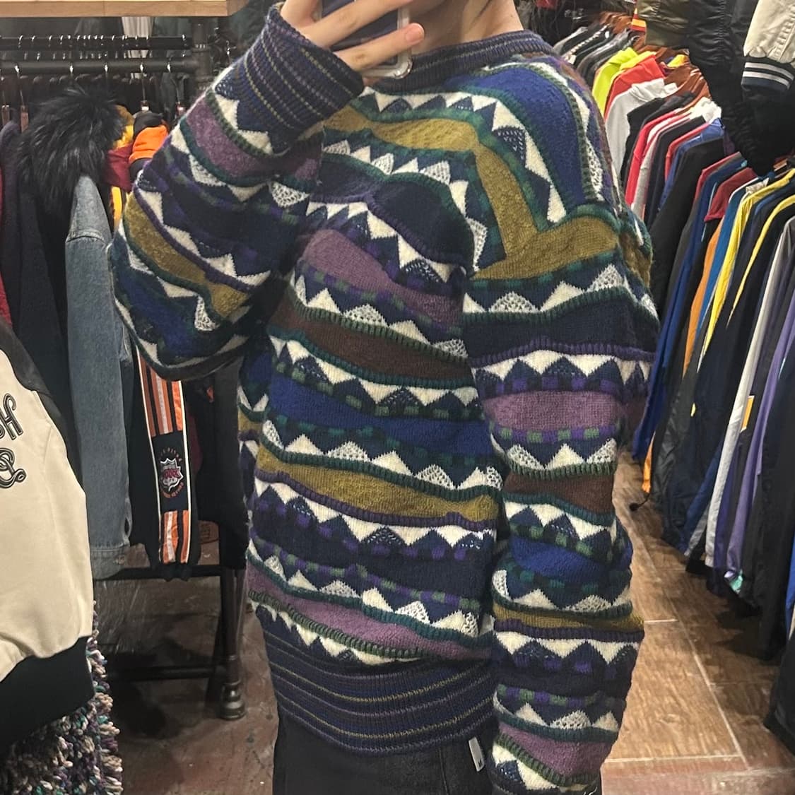 [HI] 지오메트릭 패턴 울 니트 상품이미지4