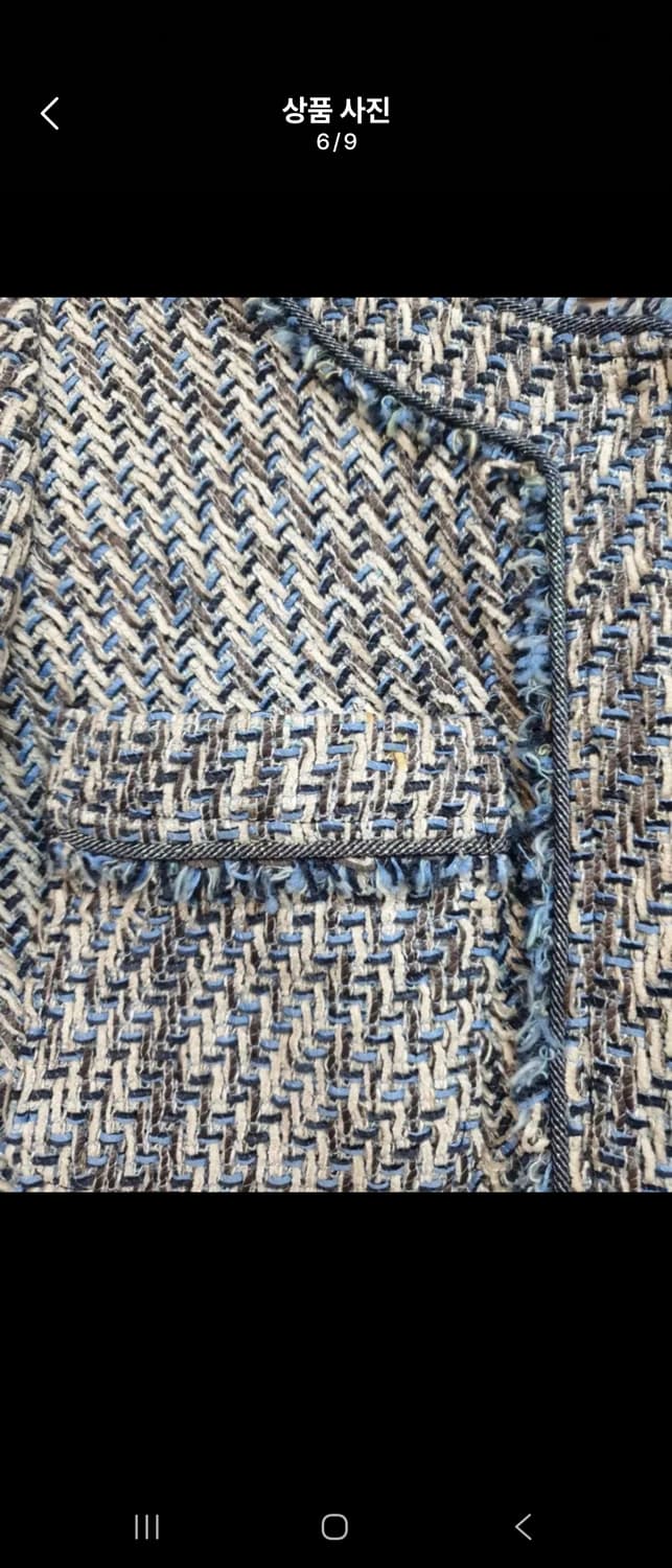 [상품명]
MICHAA 미샤 블루 트위드 자켓 (정품)
드라이크리닝 완료 상품이미지6