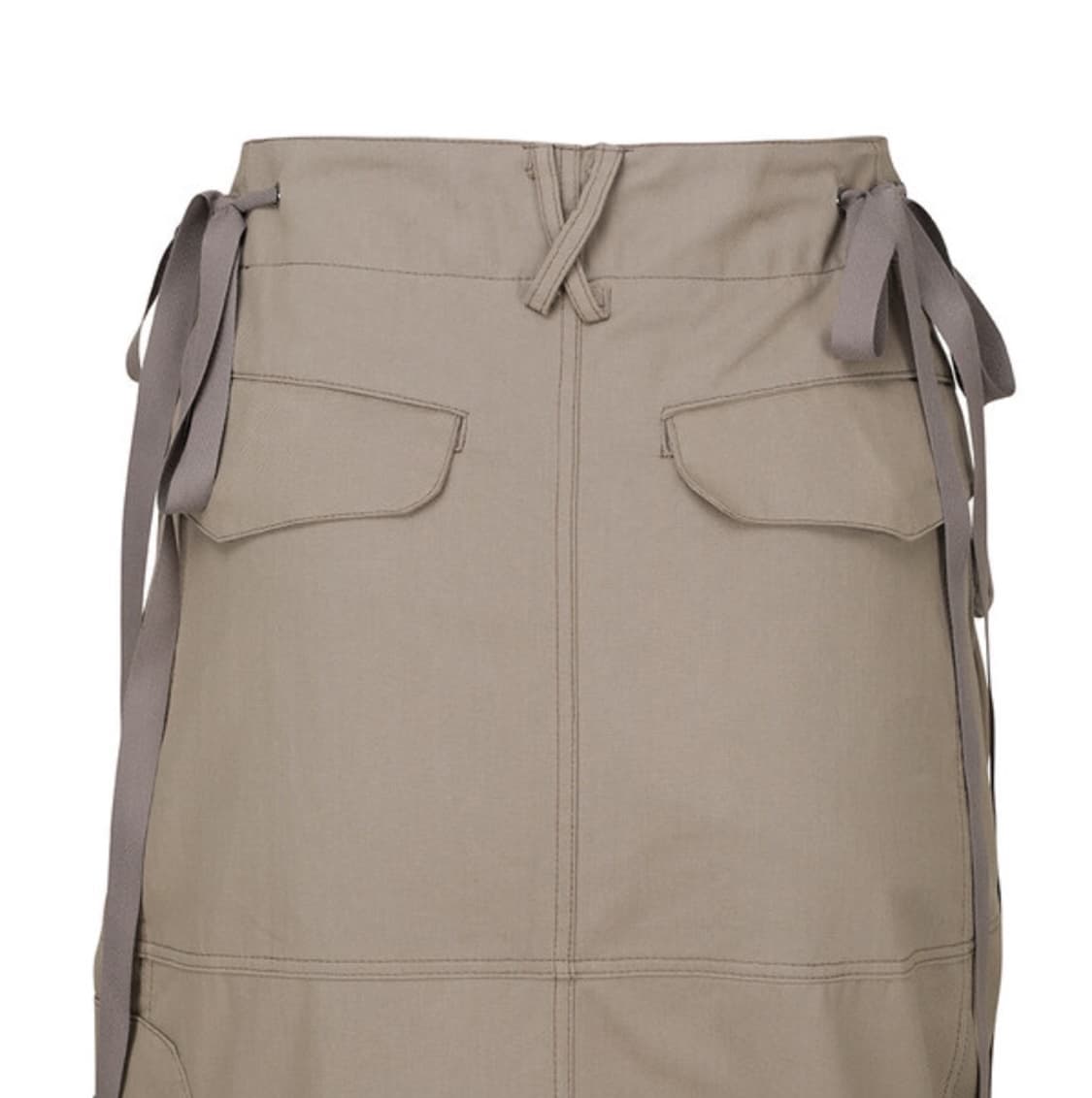 나체 스트랩 카고 맥시 롱스커트 베이지 상품이미지8