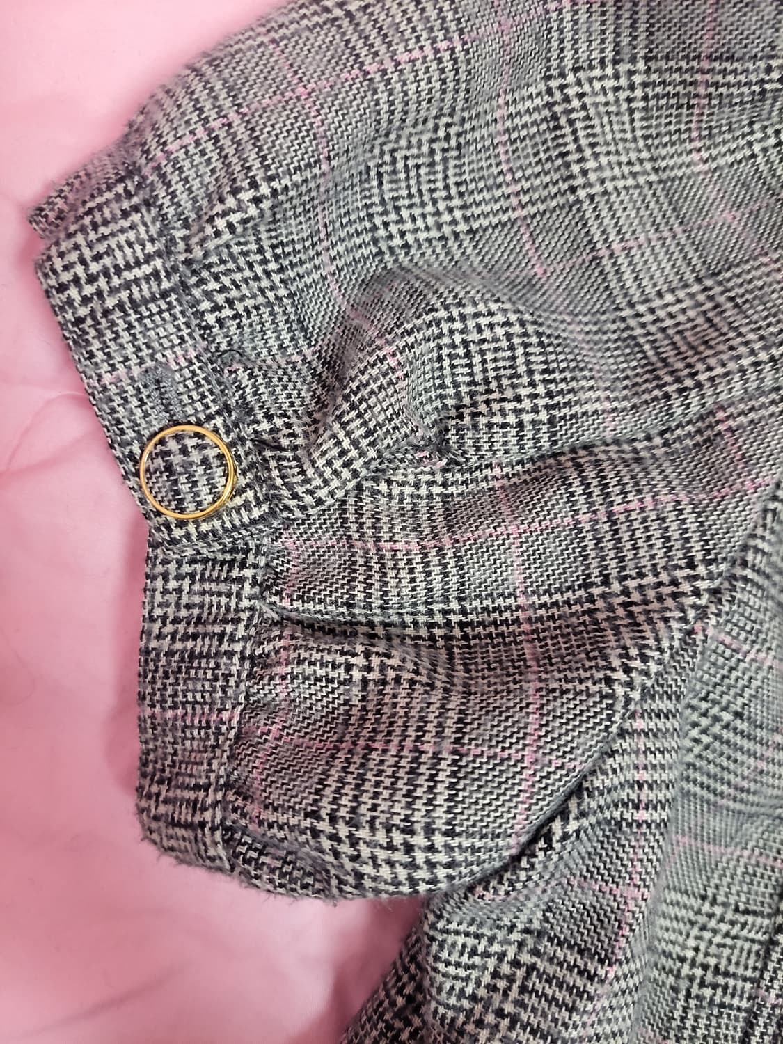 급처상태양호!리즈리사 X 마이멜로디 콜라보 자가드 체크 원피스 자켓 코트 상품이미지5