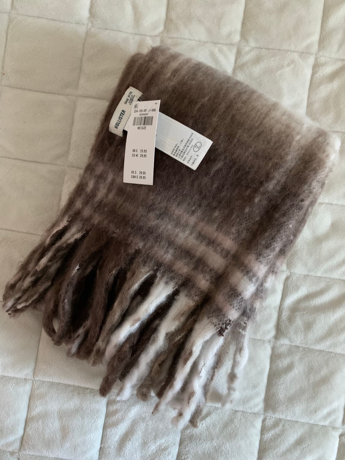 홀리스터 브라운 체크 스카프 상품이미지2