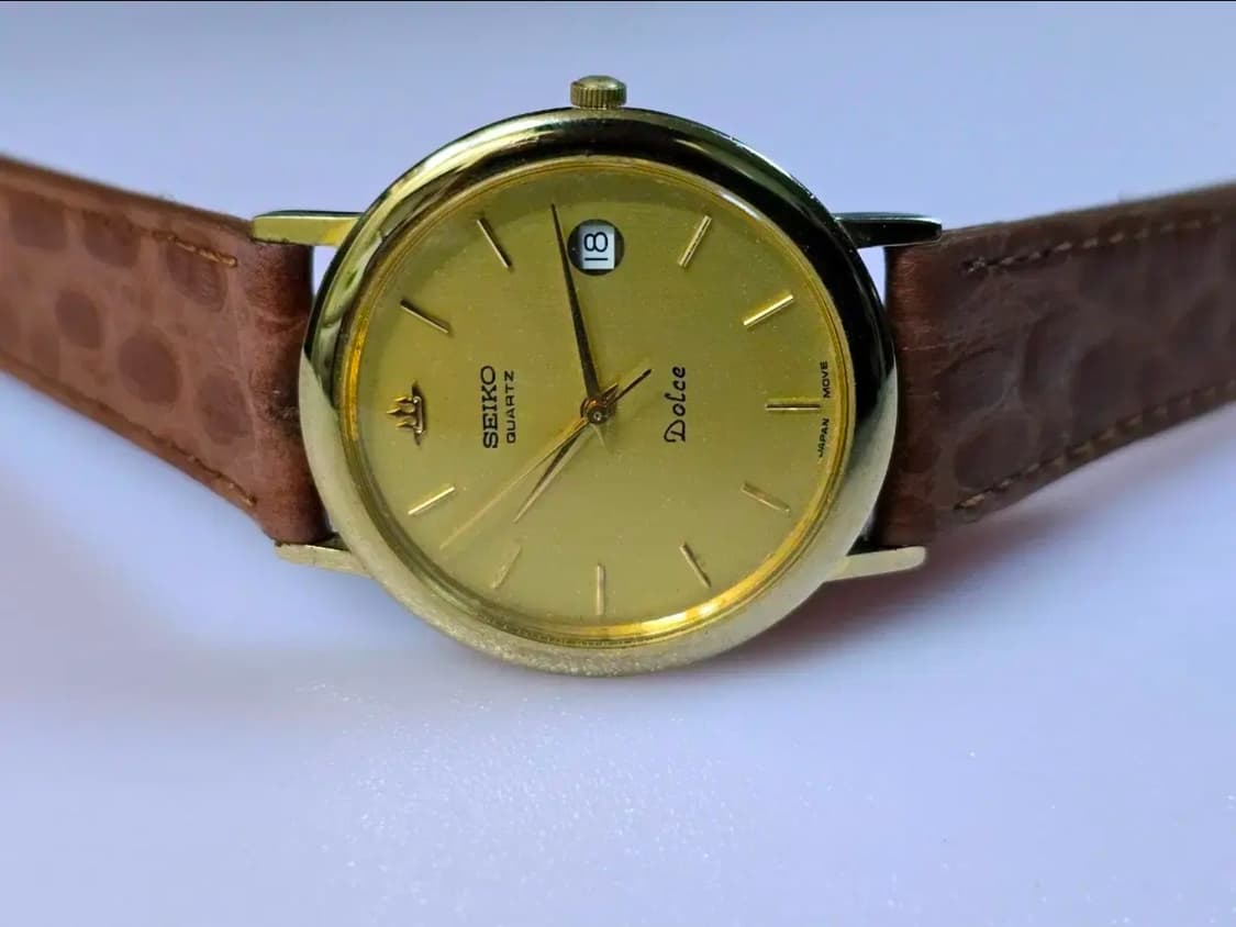 세이코 돌체(Seiko Dolce) 빈티지 금장 쿼츠 시계 상품이미지4