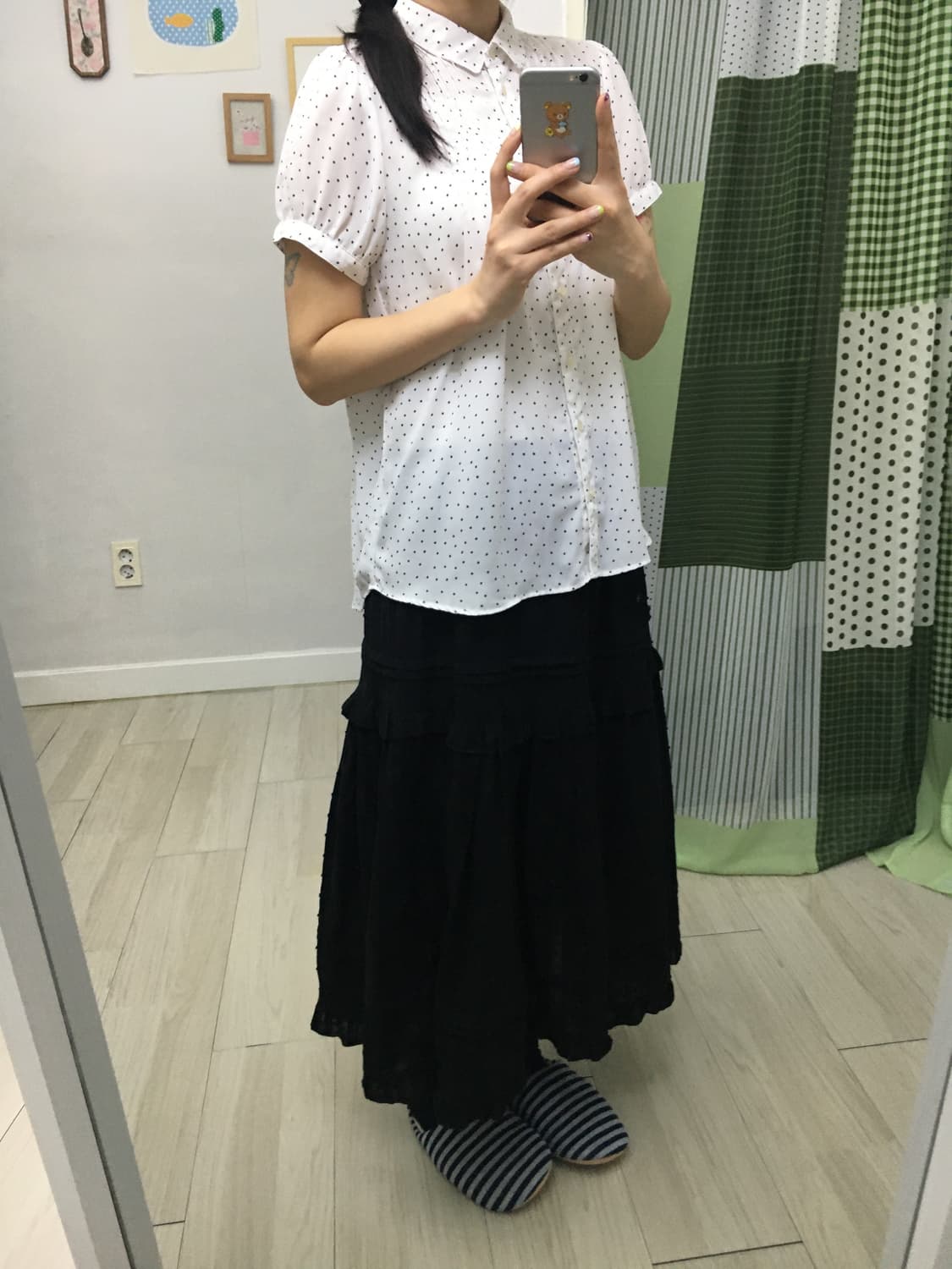 화이트 별 도트 블라우스 상품이미지9