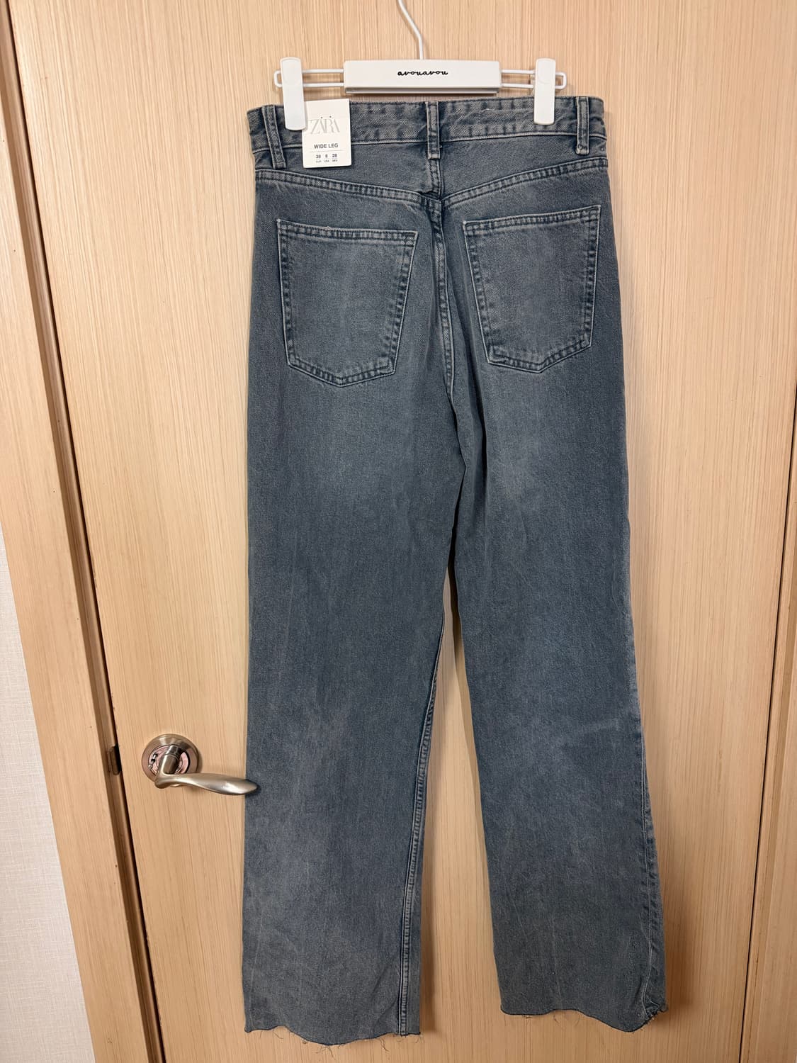 택O,28사이즈) 자라 와이드레그 하이웨이스트 진  스트레이트핏청바지 상품이미지5