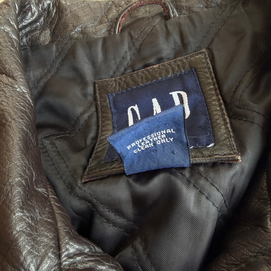 90s 올드 갭 싱글 레더 자켓 상품이미지9