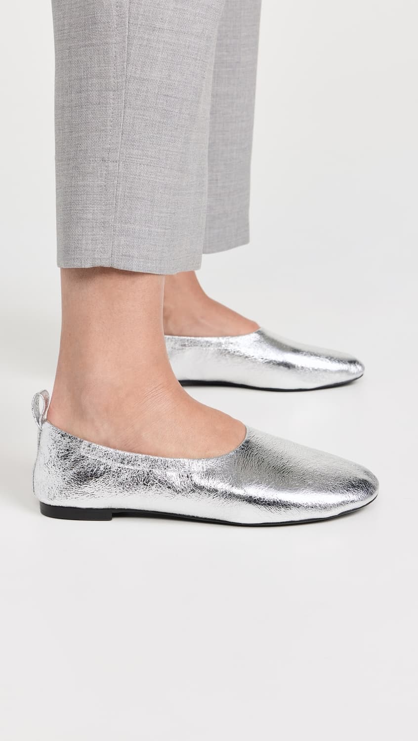 사이먼 밀러 실버 메탈릭 발레리나 플랫 상품이미지2